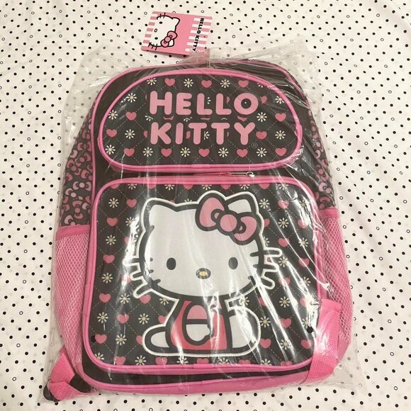 Hello Kitty pink and black backpack, super cute - Picture 1 of 2